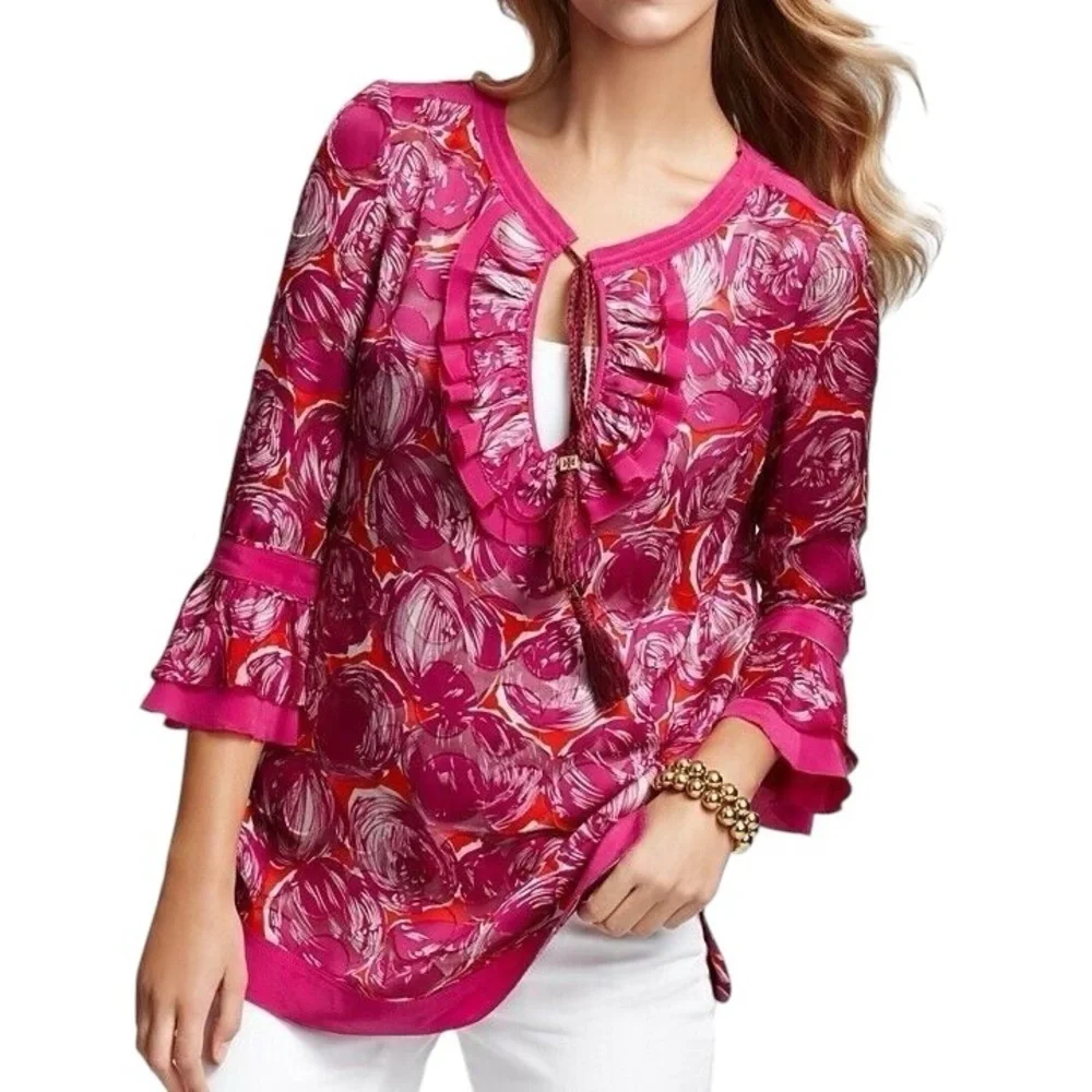 TORY BURCH Gwenna Tunic Blouse‎ Top